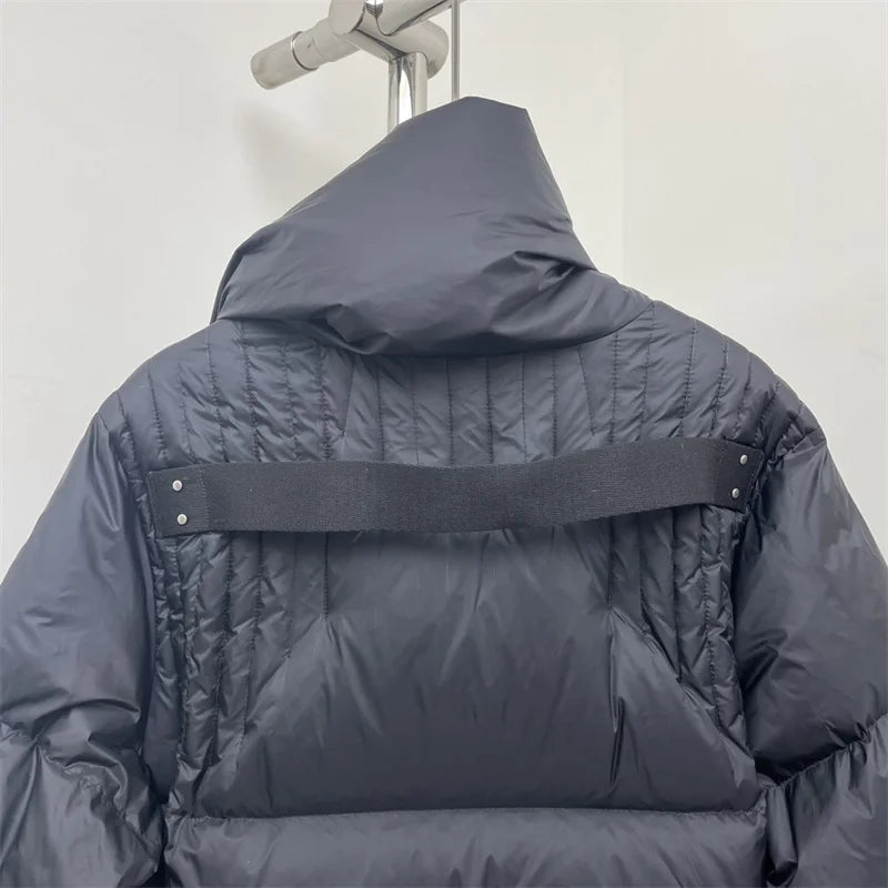 Women's down jacket 2024 Winter 90 white duck down filling Puffer coats Stand collar windproof and warm thick coat Padded jacket