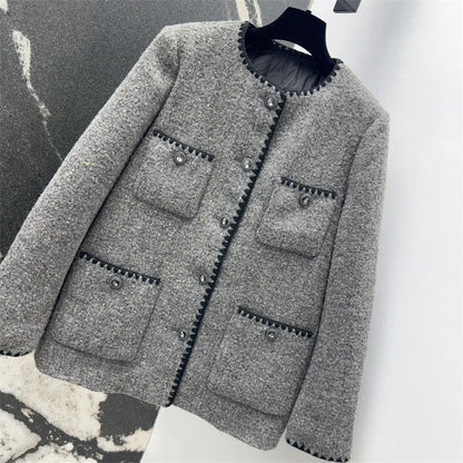 Women's down jacket 2024 Winter New Multi Pocket Decoration Puffer coats  High quality wool blend Warm thick coat y2k down coats