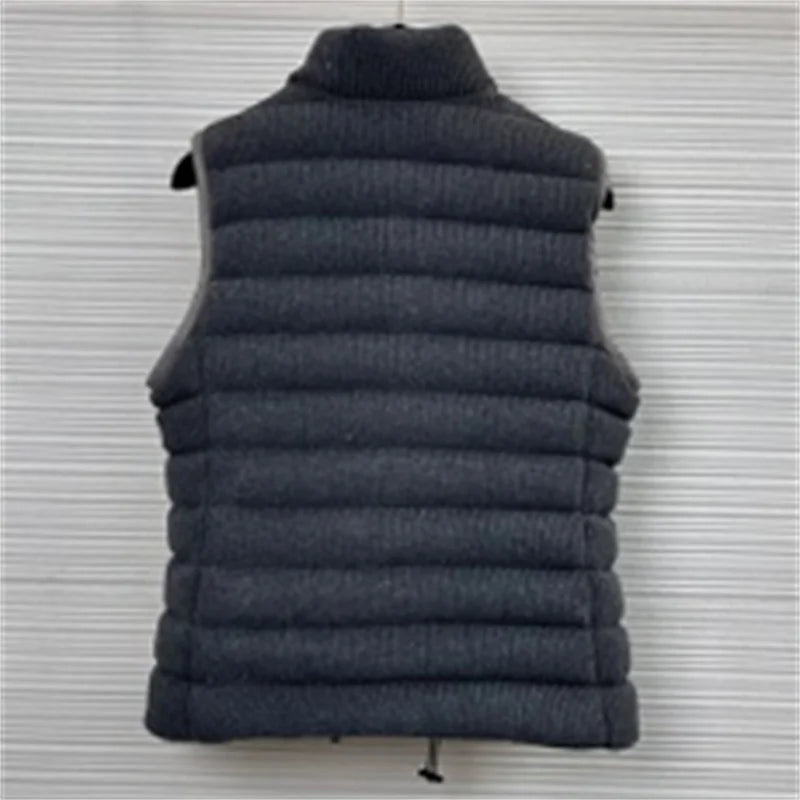 Women's down jacket 2024 Winter New sequin blend Sleeveless Women's coats 90 white goose down filled down vest y2k Puffer coats