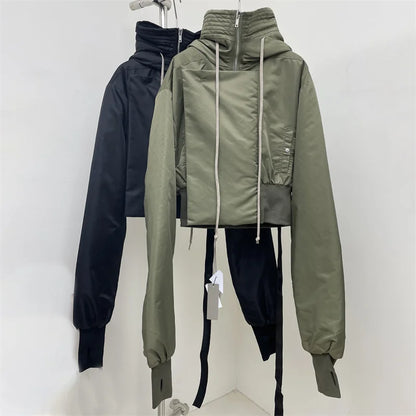 Women's winter jacket 2024 New in outerwears Asymmetric slim fit hooded warm thick Women's coats y2k cotton-padded jacket parkas