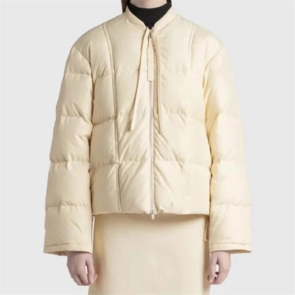 Women winter coats 2024 New High quality 90 white duck down filled Down jackets Checkered stitching Warm thick coat Puffer coats